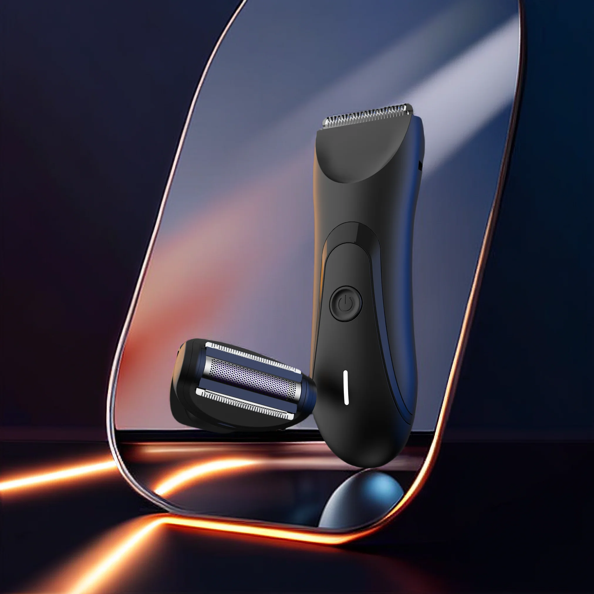 LILIPRO Dual-head System SkinSafe Wide Blades IPX7 Waterproof Electric Rechargeable Groin Body Beard Face Hair Balls Trimmer