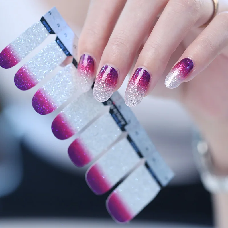 Amazon popular 14 sheets nail polish sticker nail wraps