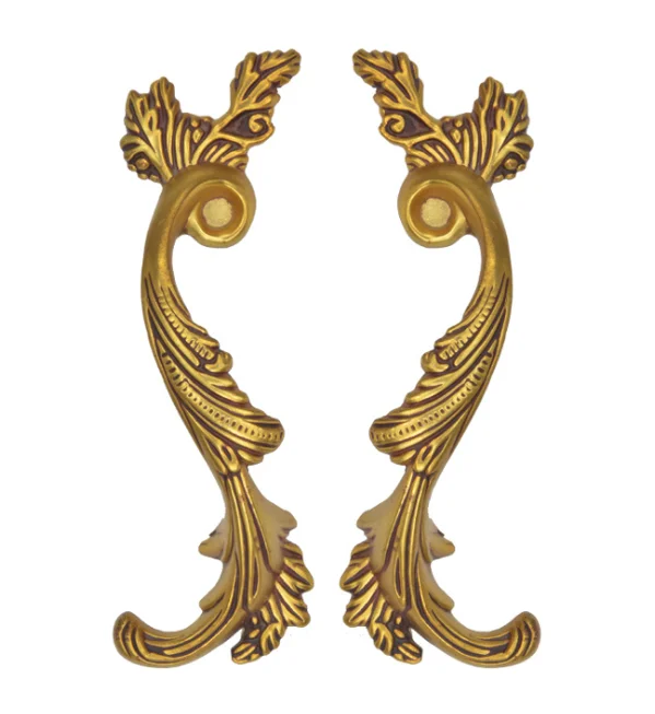 Zinc alloy antique lion head handle vintage style wood door knocker bronze rings handles