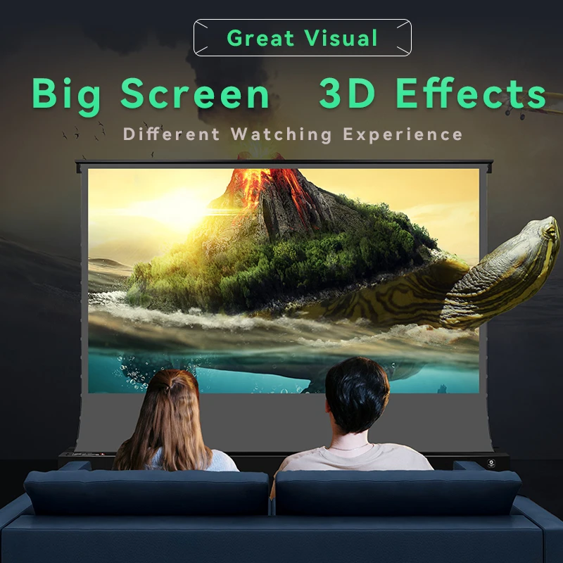 XIJING A1 120 дюймов Анти-свет 4k ALR моторизованный электрический проектор для кинотеатра напольный