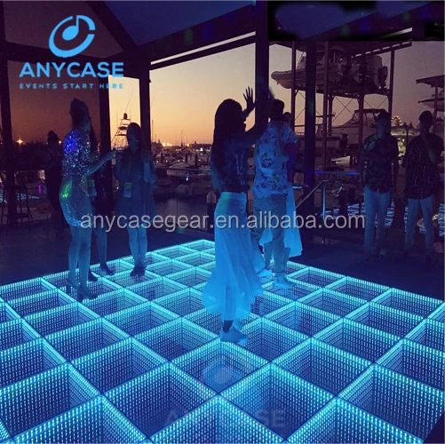 2019 new luminous CE disco club 3D optical illusions led mirror led dance floor