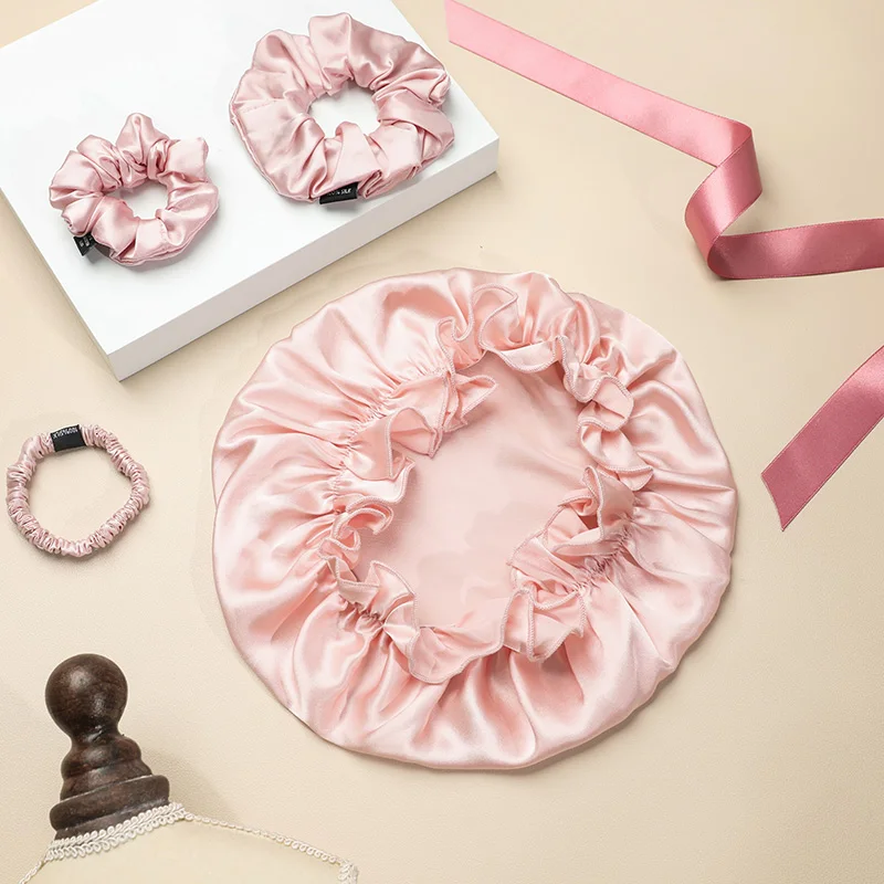 Mulberry Silk Hair Turban Silk Satin Bonnets Women Silk Hair Bonnets