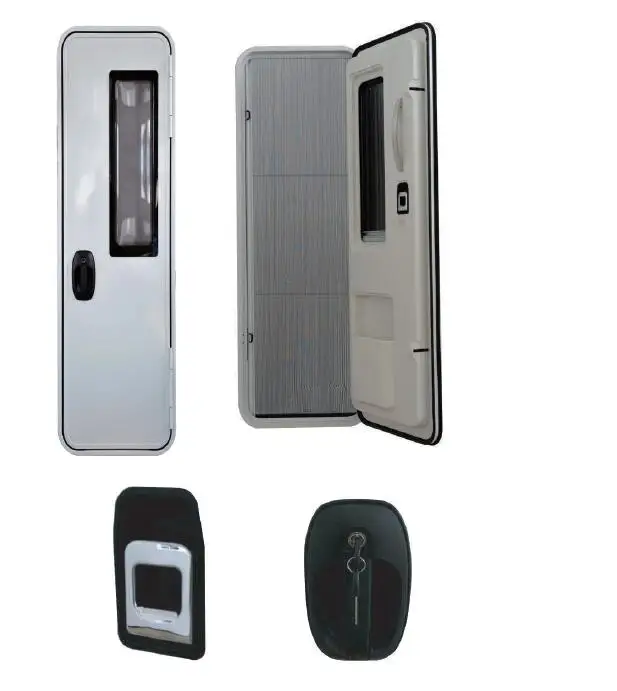 Aluminum alloy frame caravan trailer enter door for RV camper motorhome RV parts and accessories
