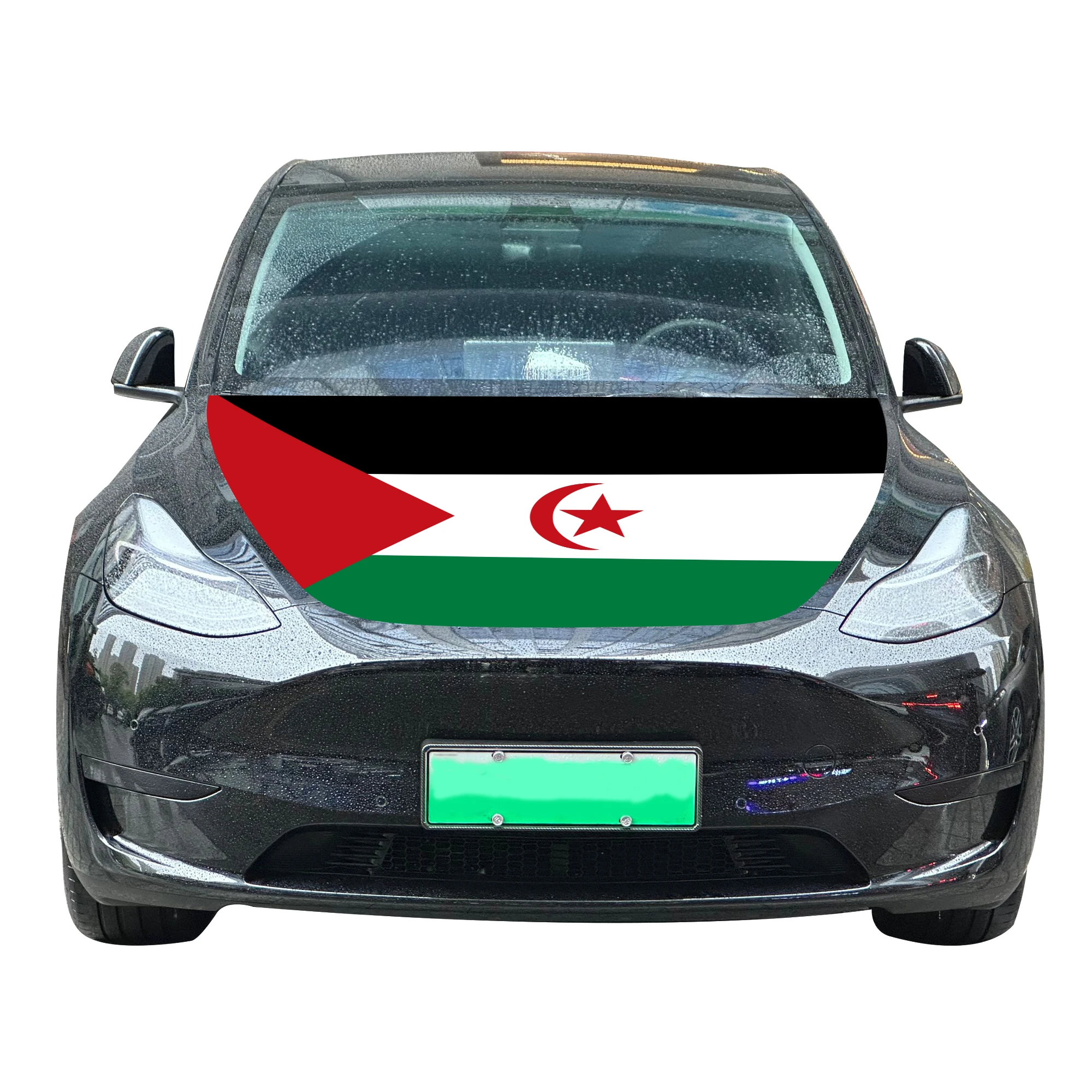 Оптовая продажа чехлы на капот автомобиля Sahrawi Arab Демократическая Республика флаг доступная износостойкая и прочная крышка капота двигателя