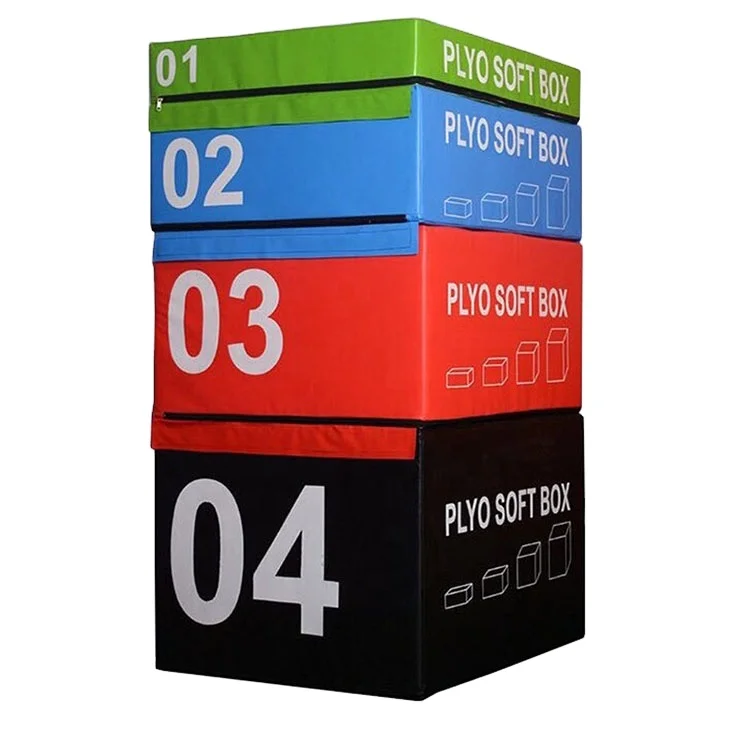 DW SPORTS Soft Stackable High Density Foam Plyo Jump Boxes for Strength Training