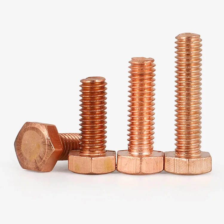 Wholesale High Quality Hex Copper Nut and Bolt Din933 M3 M4 M5 M6 M8 M10 M12 M14 M16 20 T2 Bolts for Secure Fastening