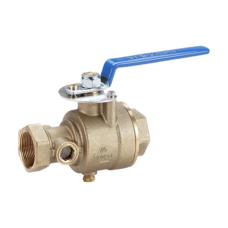 NPT литая латунная резьба ASTM C85700 BS21 ANSI B1.20.1 канавка для AWWA C60611UL FM испытательный и дренажный клапан 175 PSI