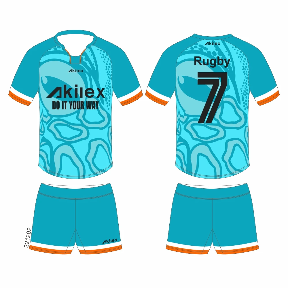 China Manufactory Custom Sublimation Low MOQ High Quality Rugby Polo Rugby Uniform Rugby Union Jerseys