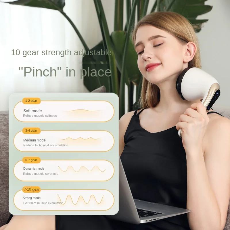 Electric 8 Massage Heads Back Shoulder Beater Hammer Stick Full Body Tissue Massage Stick Body Stress Massage Hammer