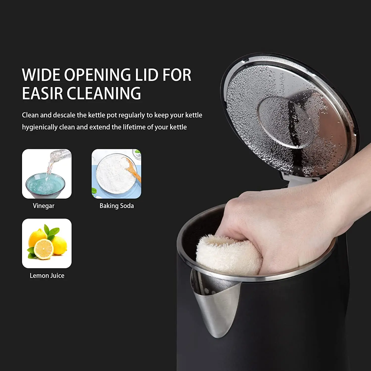 Smart Electric Kettle With Touch Screen Control and Keep Warm Function