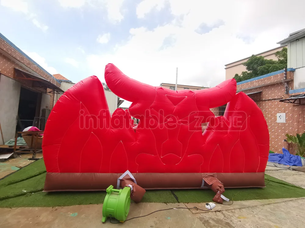 Commercial electric bullfighting flame matching inflatable mechanical bullfighting competition For Sale