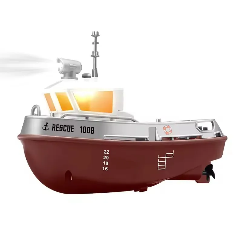 S820 RC Boat 2.4G 1/32 Powerful Dual Motors Wireless Electric Remote Control Tugboat Model Toys for Kids Gift