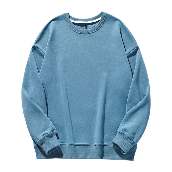 320G Round Neck Loose Crewneck Sweater Unisex 11 Solid Color Long Sleeve Blank Couple Crew Sweaters