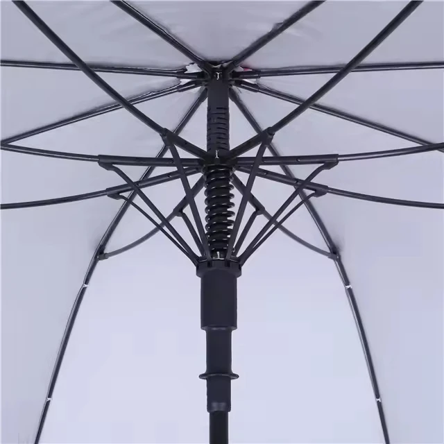 Custom Print Logo Golf Umbrella with Fiberglass Shaft Strong Stick Gift Umbrella for Advertising and Promotions