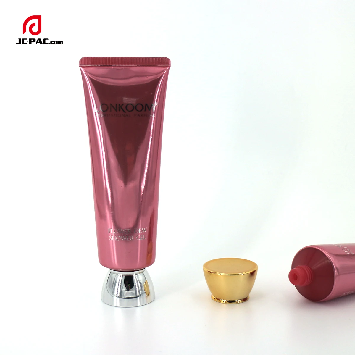 Pretty Cosmetic Packaging Plastic Tube with Flip Top Cap for BB Cream Clear Plastic Packaging Tubes Empty Silver Squeeze tubes