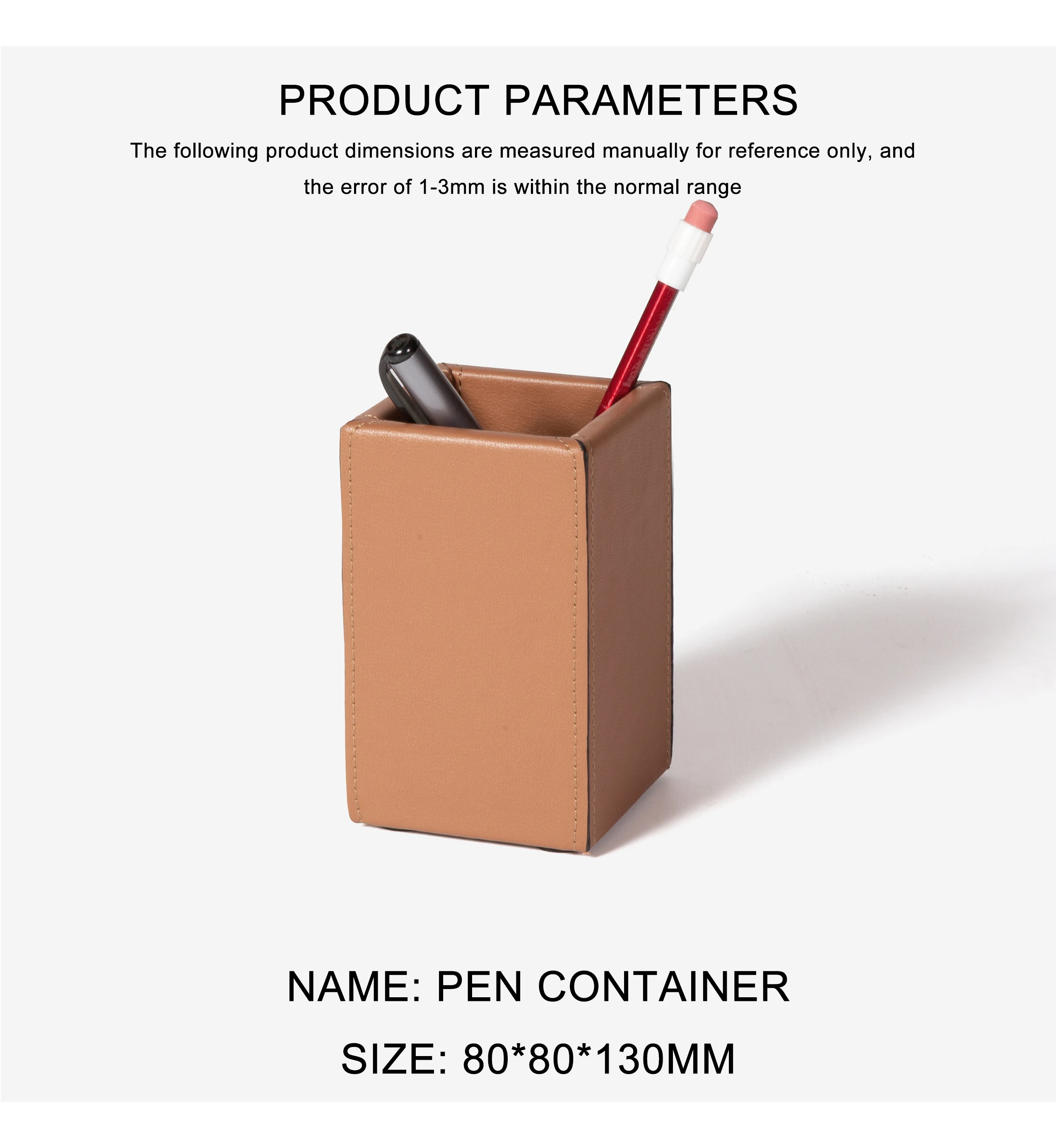 21011-1Luxury custom leather supplies box pen holder gift high end desk office organizer set  office desk set accessories