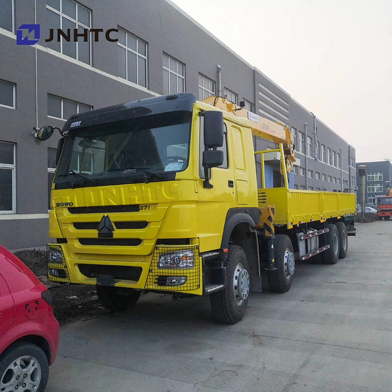 2023 Factory On Sale Sinotruk Howo 8x4 371hp Cargo Mounted With Hydraulic Straight Boom Crane Truck