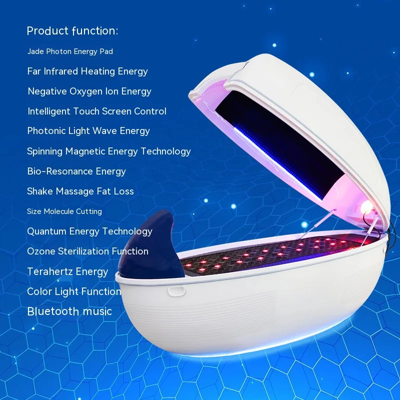 S.W Beauty Center LED Light Negative Ion FIR Ozone Therapy Sauna Spa Dome Far Infrared Massage Spa Capsule