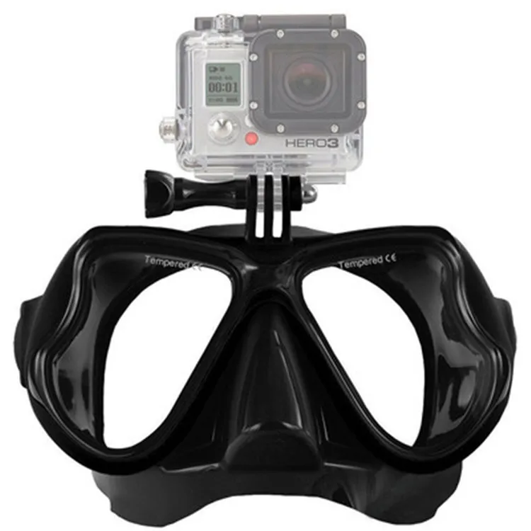 Крепление для камеры большая оправа закаленное стекло объектив силиконовая маска юбка ремень очки для подводного плавания маска для дайвинга для взрослых (1600094001000)