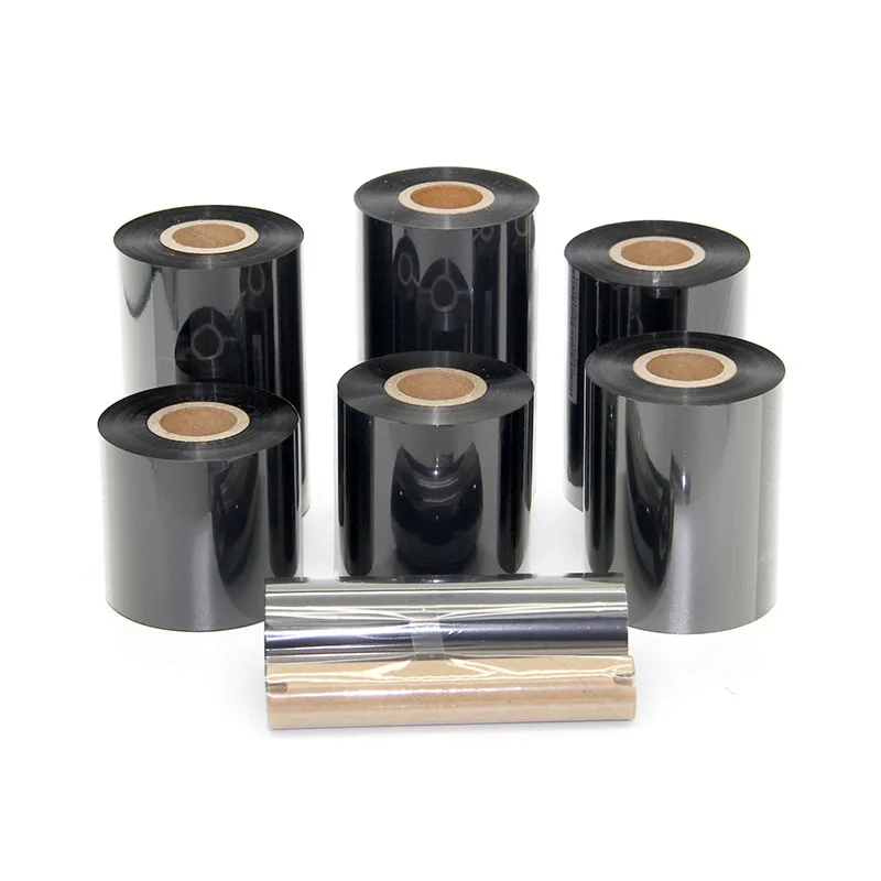 Low MOQ Printable  Wax Barcode Thermal Ribbon Rolls  For Paper Shipping Label Product ID Price Tags