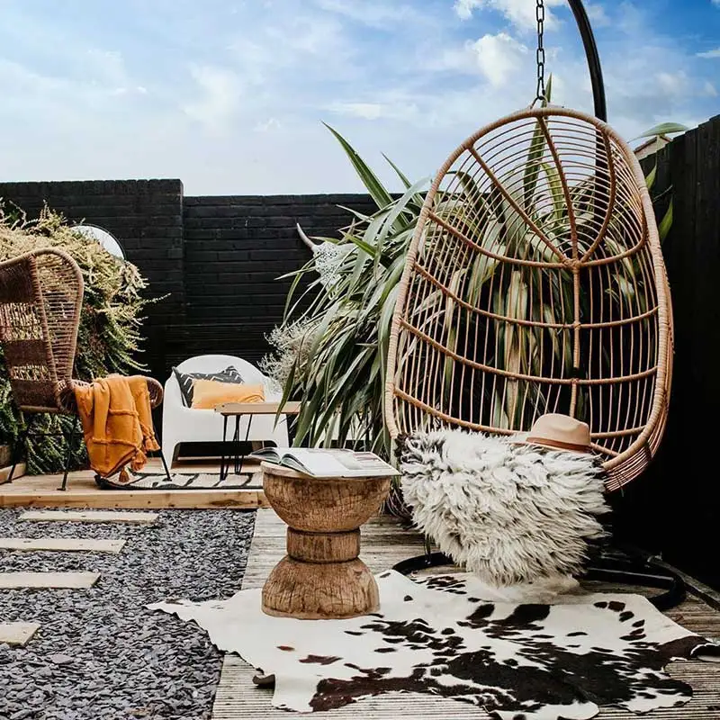 Outdoor garden hanging chair swing patio nest rattan egg outdoor hanging chair