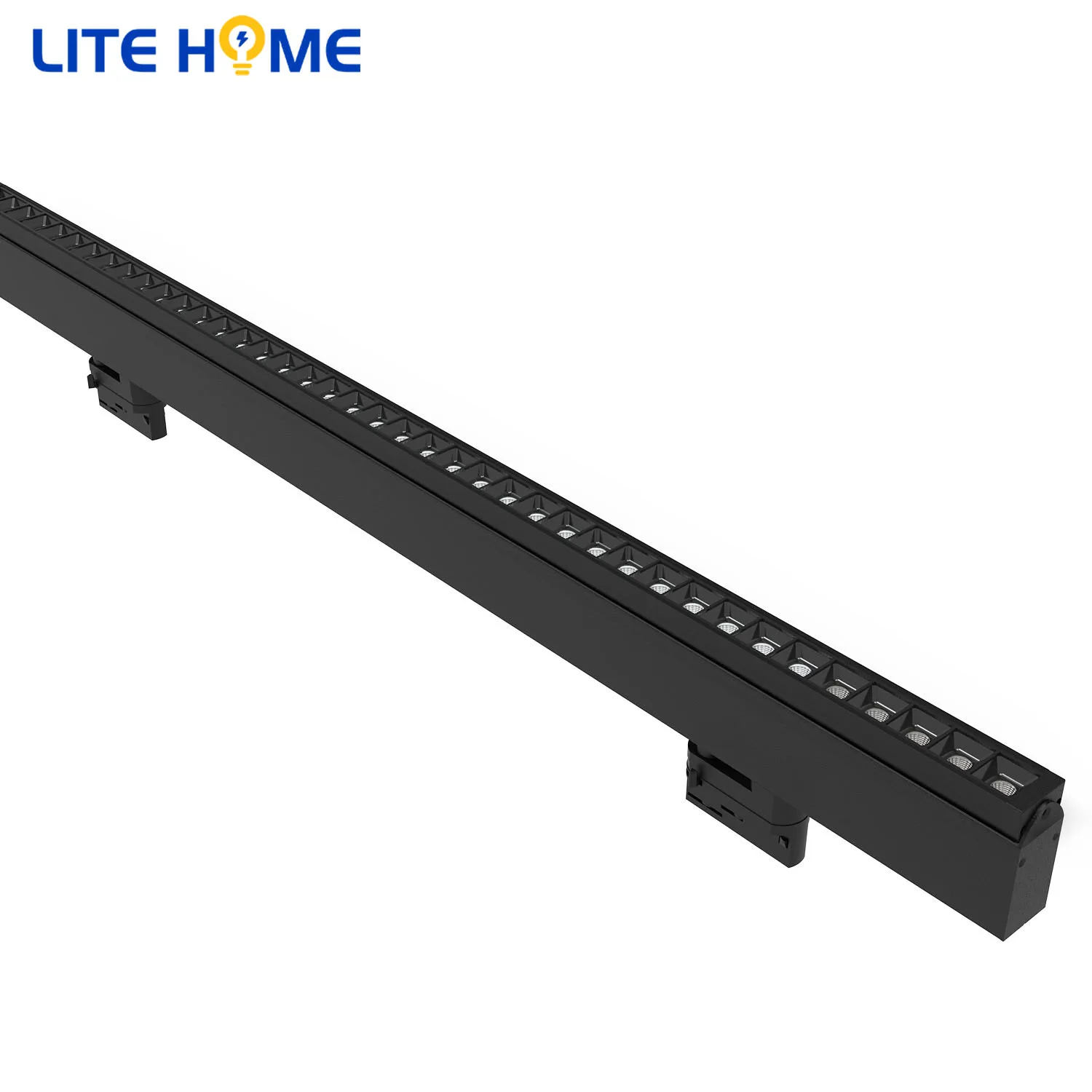 Litehome indoor light Dimmable Adjustable Black lamp DC48V magnetic track rail system 12W COB linear led shop light for home