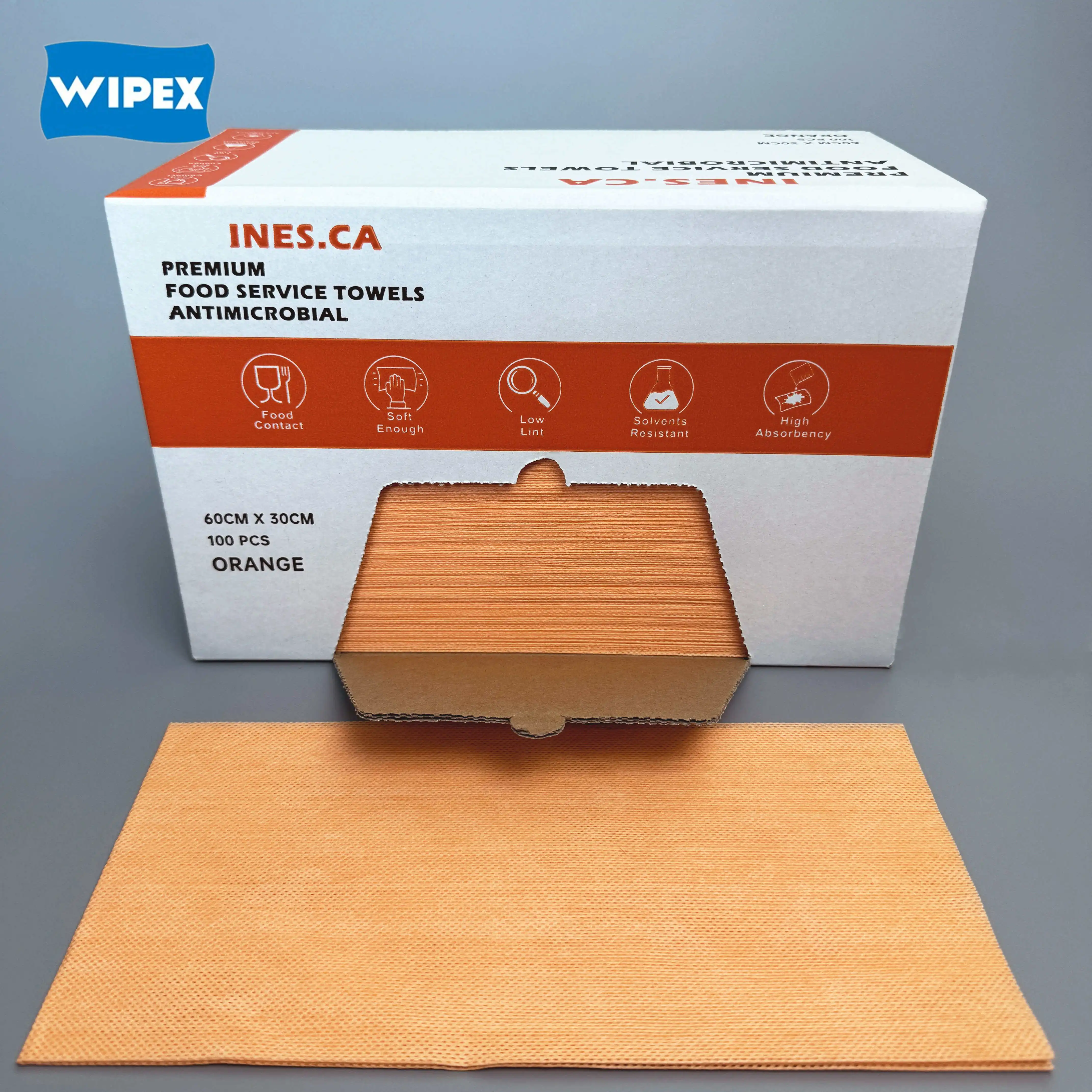 Wipex OEM многоразовая Нетканая Антибактериальная Чистящая салфетка/тряпка/полотенце для кухни и ресторана