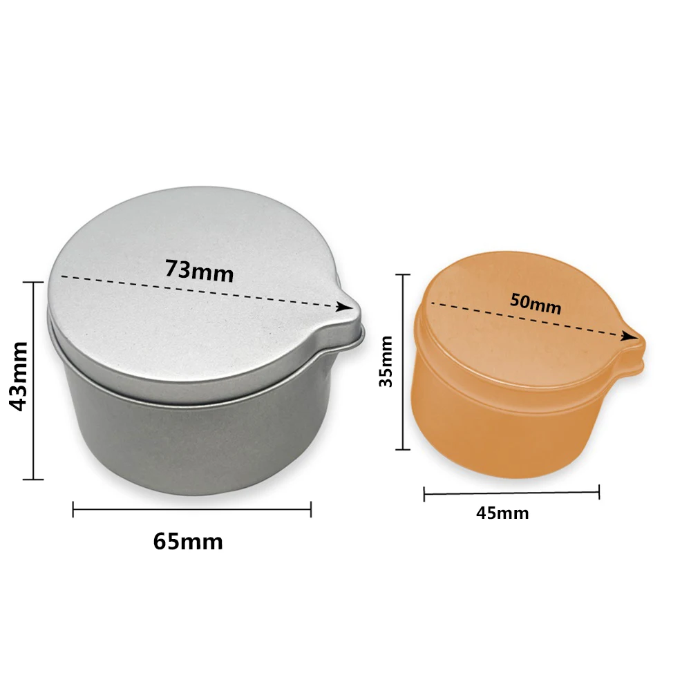 Custom gold and silver black yellow metal round candle tin Tin Massage oil Cosmetic cream Candle jar metal tin with lid nozzle