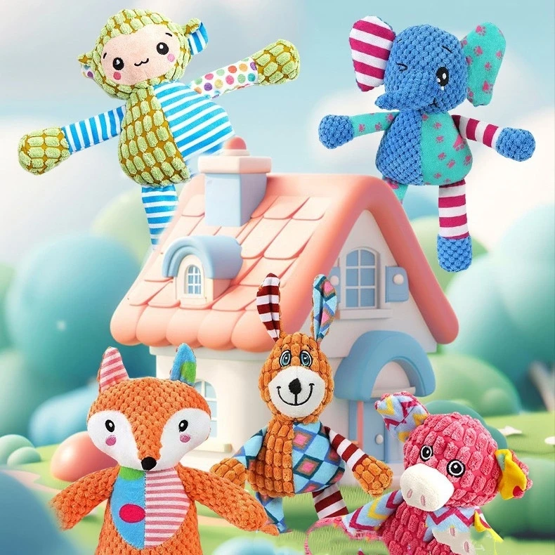 China Manufacture Wholesale Bulk Eco Friendly Interactive Custom Squeak Plush Dog Pet Chew Toys Dog Pet Toys