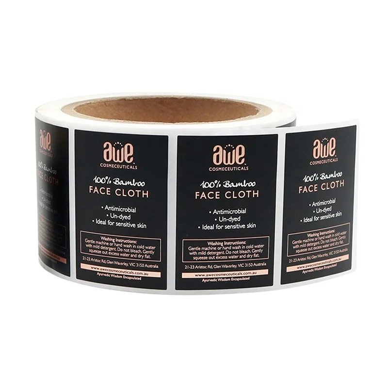 adhesive roll labels stickers for packaging uv printing custom logo die cut vinyl stickers