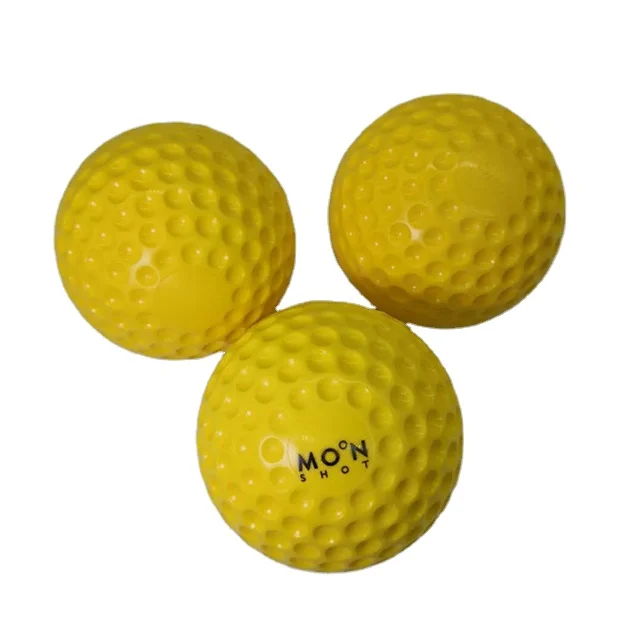 high quality 9 inch 12 inch yellow dimpled pitching machine baseball balls softball balls