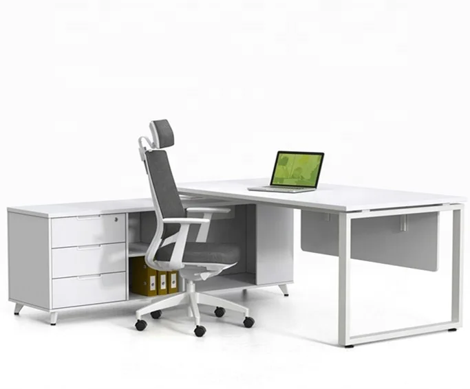 Custom Modern Luxury Design White Metal/Wooden Office Furniture Executive  Manager desk  Office table