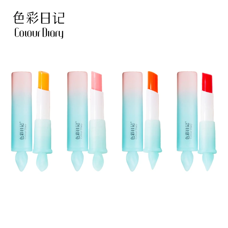 High Quality Private Label Colour Diary Moisturizing Lip Care Magic Color Changing Gloss Ceramide Tinted Lip Balm PH Value