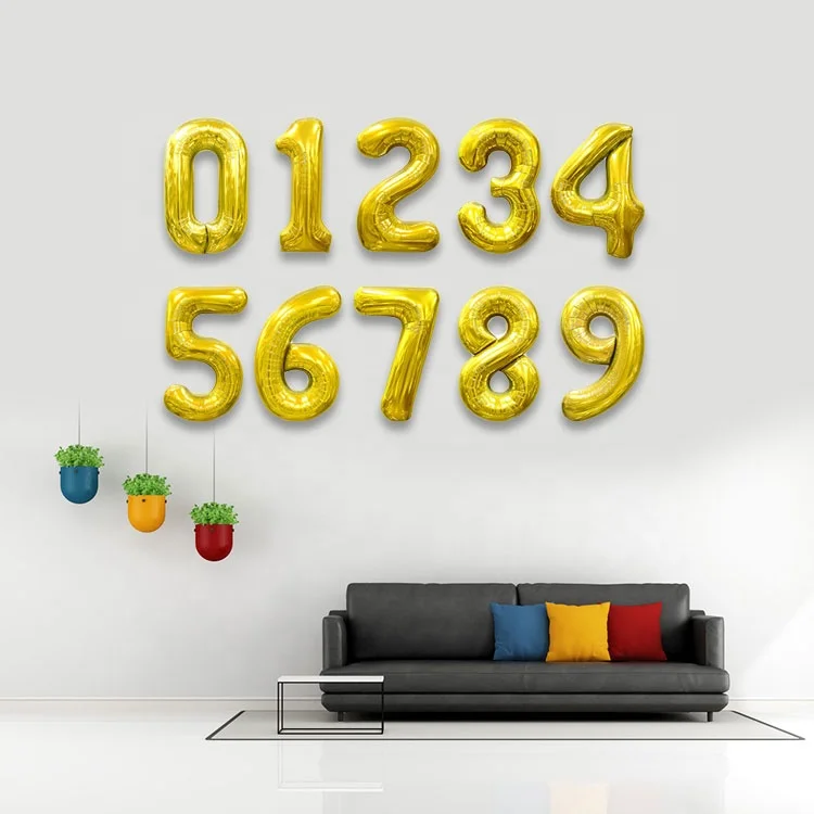 Wholesale Digital Ballons Helium Foil Party Globos 2022 40 Inch Balloon Mosaic Numbers 1 for Balloon