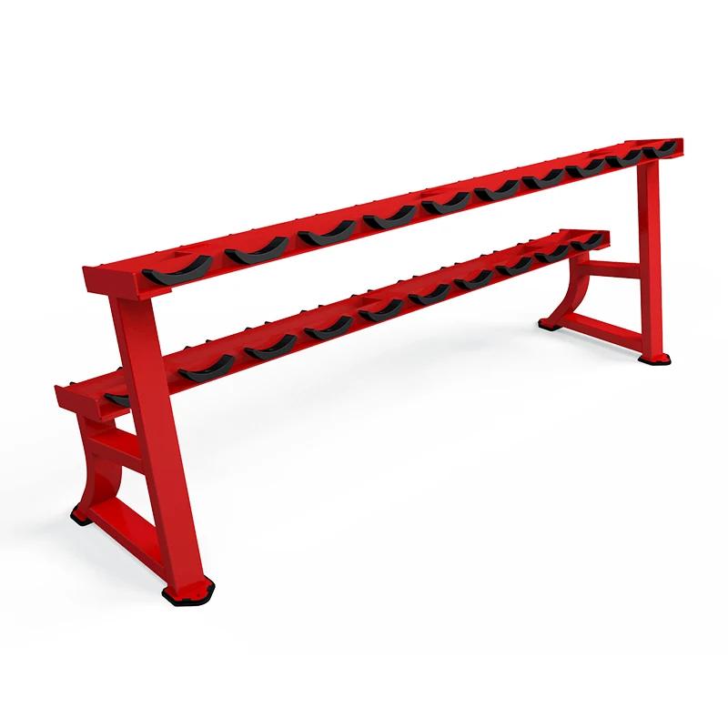 Тренажерный зал оборудование для фитнеса двухслойная стойка гантелей десять пар коммерческая тренажерного зала фитнес-оборудование гантели дисплей