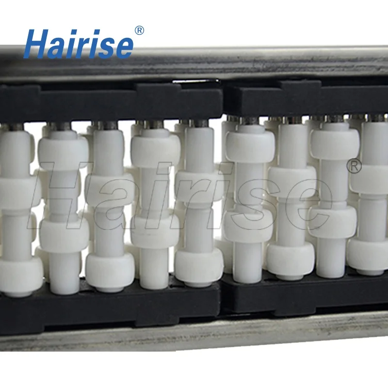 Hairise guide rails roller side roller top chains components conveyor