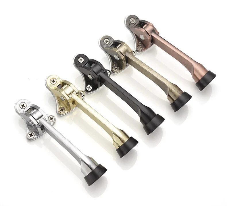 Modern Strong Zinc Aluminum Alloy Door Stop Anti-Collision Indoor Suction Door for Hotel Bathroom or Bedroom Wall