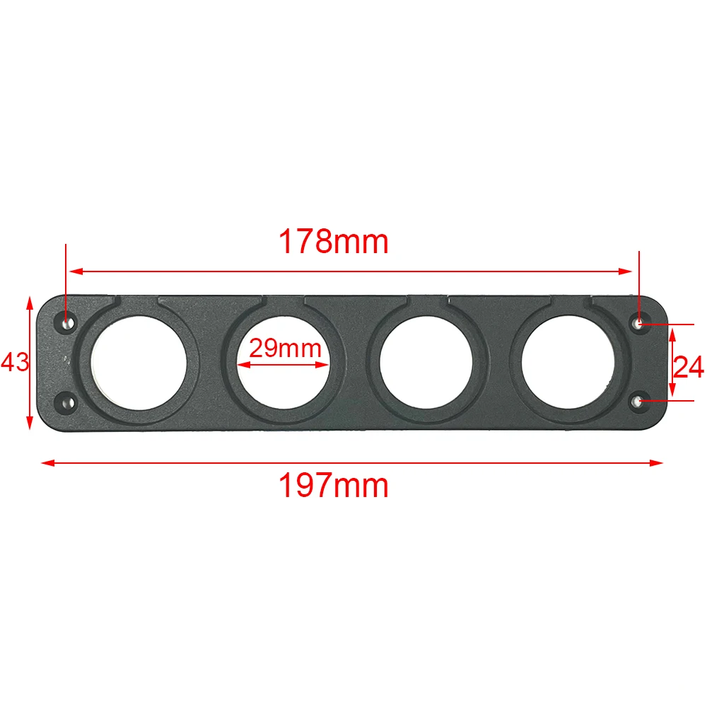 DIY Car USB Charger Socket 3 Holes Panel for Marine Cigarette Lighter Voltmeter Power Outlet Socket Panel Mount Holder