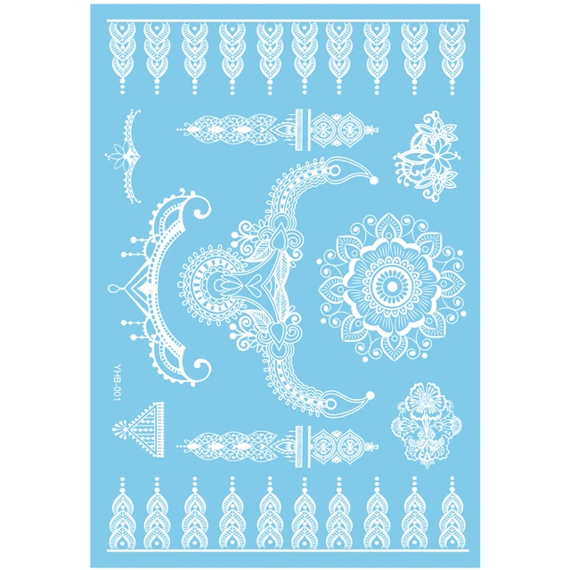 custom henna body art temporary tattoo sticker