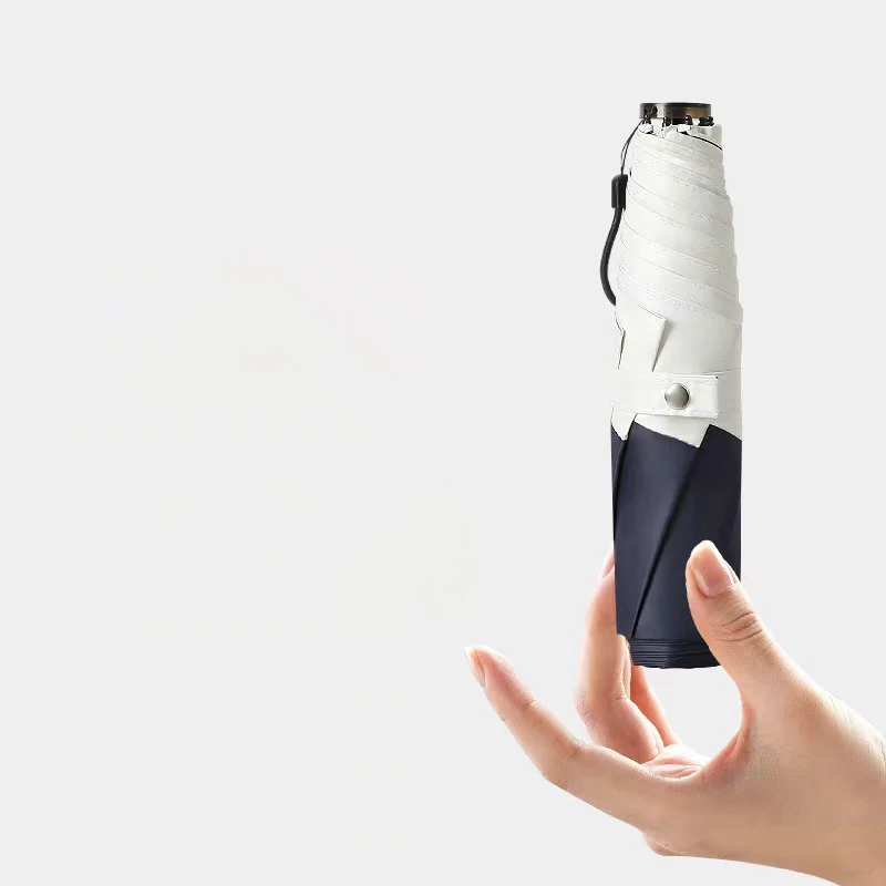 Ultra Lightweight Solid Color Carbon Fiber Feather Umbrella Compact Portable Sunscreen Rain Protection Custom UV Sunshade