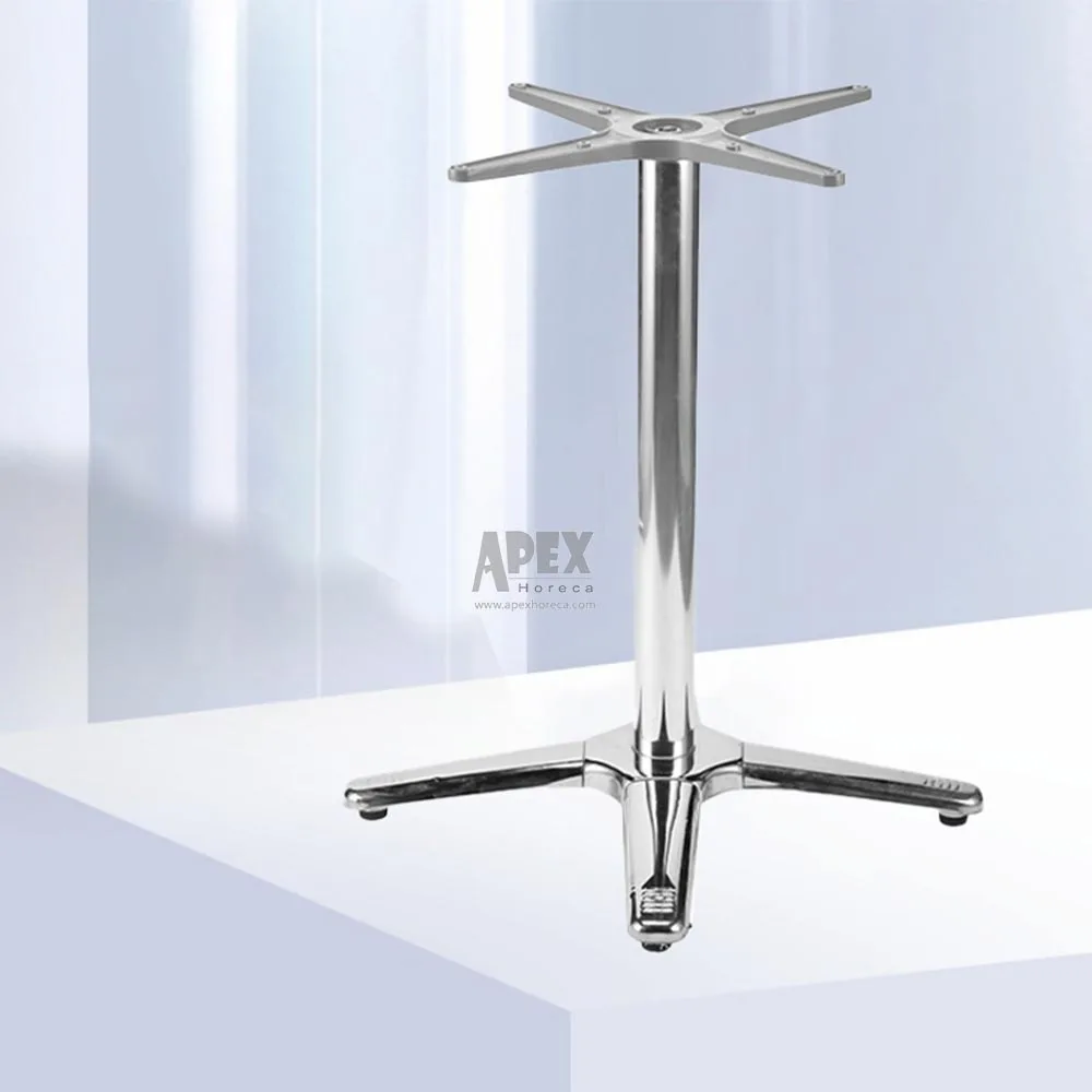 Hot sale Furniture Accessories luxury round brush trumpet outdoor dining aluminum table base wholesale tulip table base