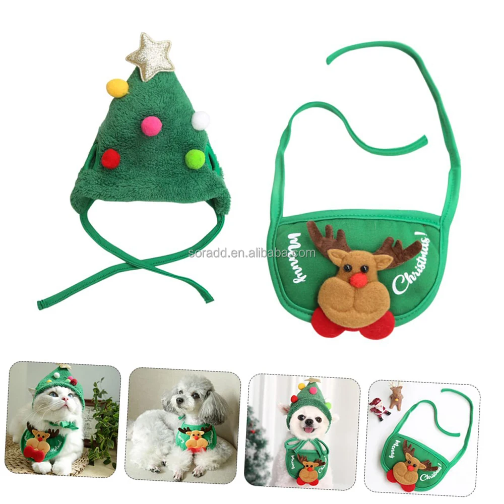Pet Costume Cute Puppy Cosplay Hat Dress Dog Party Photoshoot Headdress Furry Friends christmas pet clothes