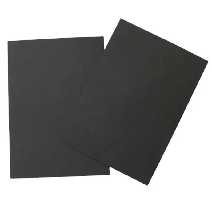 Factory Direct Sell Black Paper Board 1200gsm 1mm 1.5mm 2mm 3mm Laminated full black paperboard for black label/business card