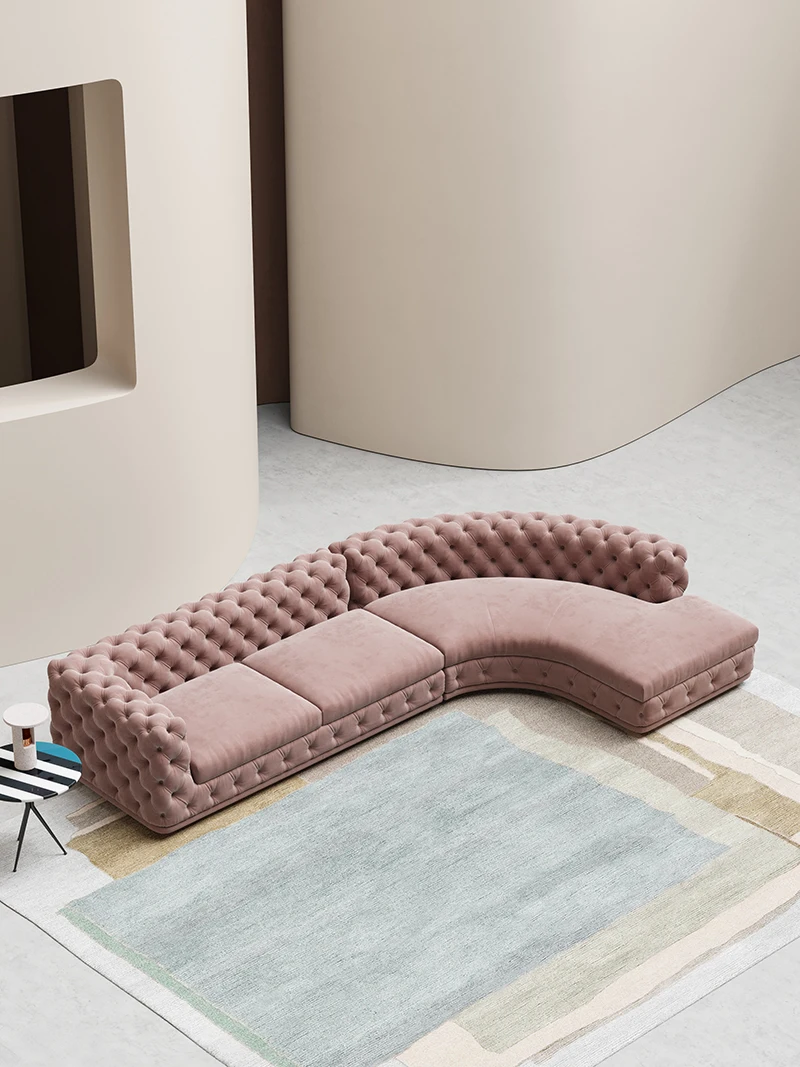 Luxury Classic American Style Villa Recliner Couch Sofa Bed Sectionals Button Tufted Sofa Living Room Sofa