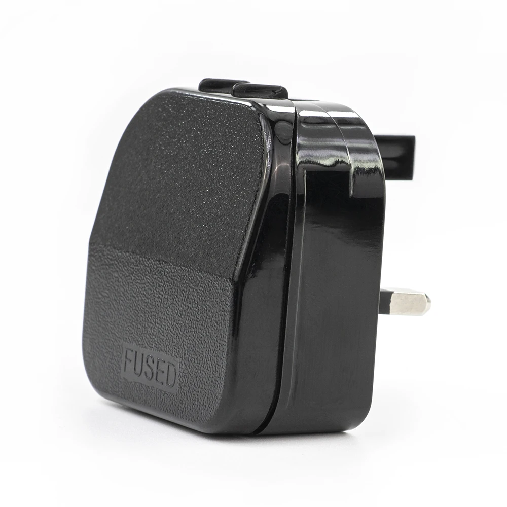 EU to UK Adapter plug with 2 pin female round C plug to BS1363 male plug fused 13A