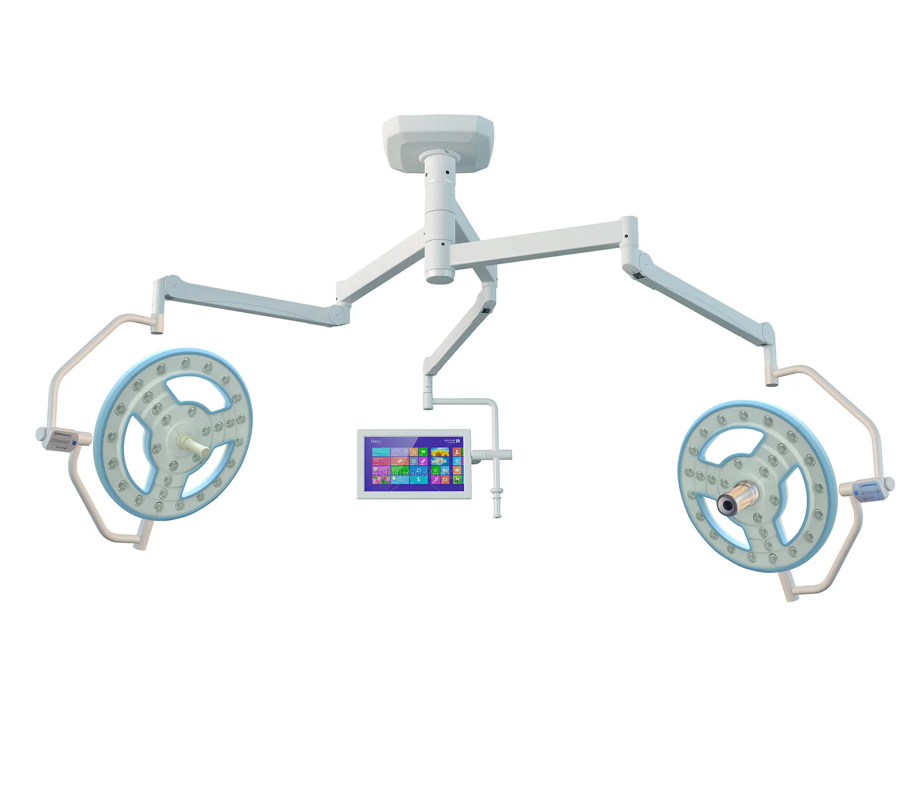 Surgical Light 140000 Lux Shadowless Operating Led Headlight Surgical Ot Lamp With Double Arm