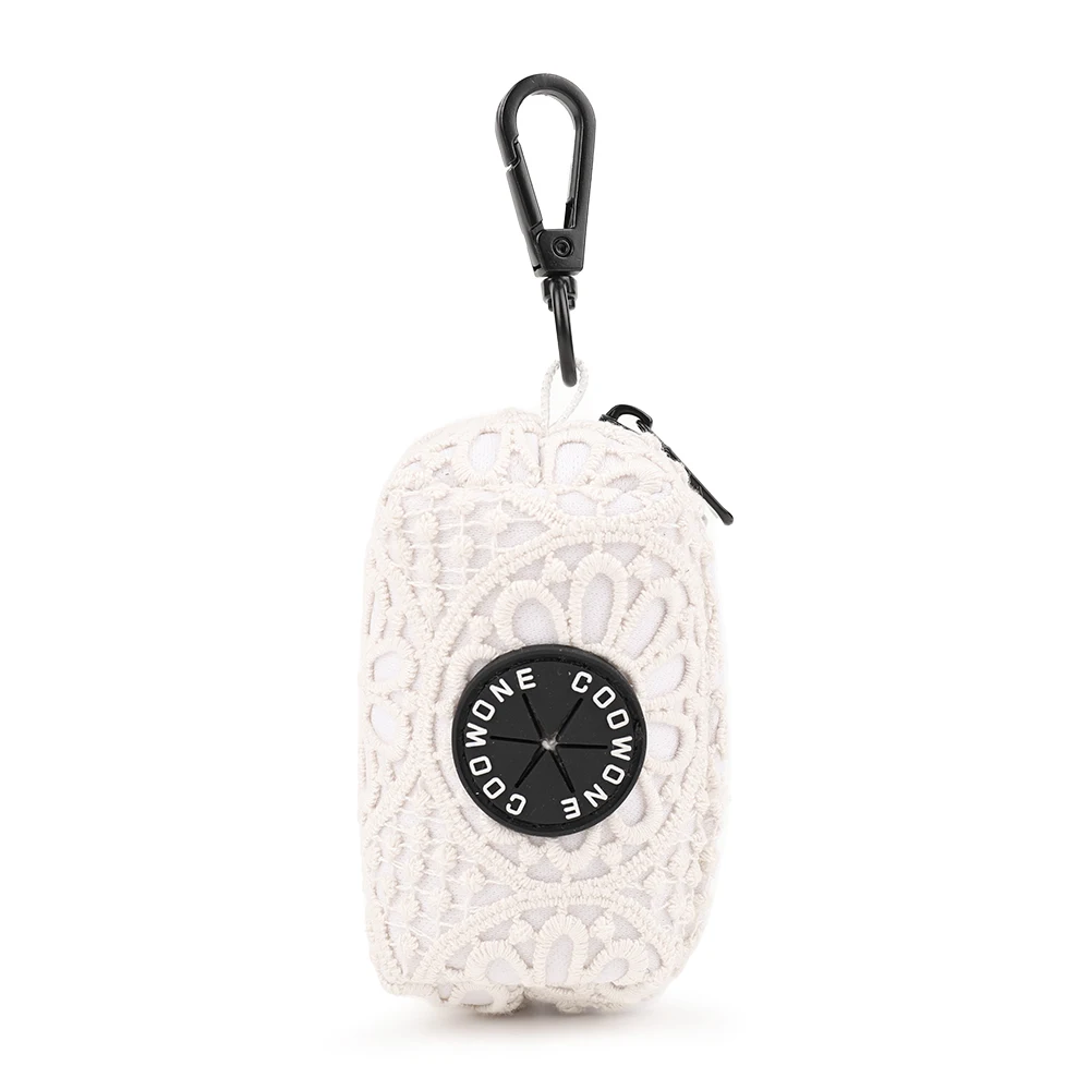 Personalised Crochet Dog Harness Adjustable Collar Leash And Poop Bag Pet Training Supplies Embroidered Dog Harness