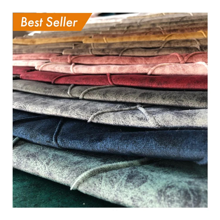 RedSun Textile Free Sample 100% Polyester Bonded Sofa Cover Sewing Holland Velvet Stretch Fabric Upholstery For Clothes