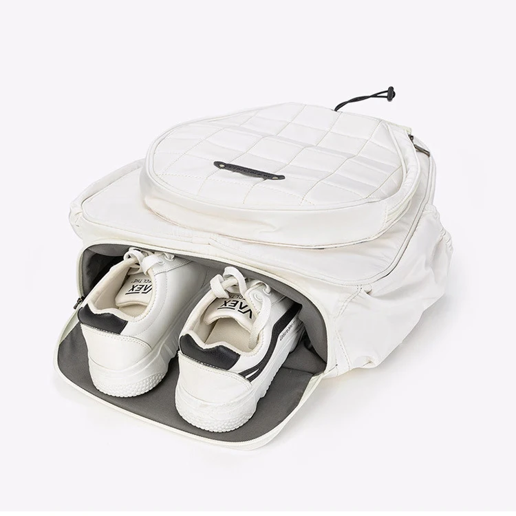 Custom Large Outdoor Sports Backpack with Shoe Compartment Black Nylon Padel & Tennis Racket Bag Buy Now