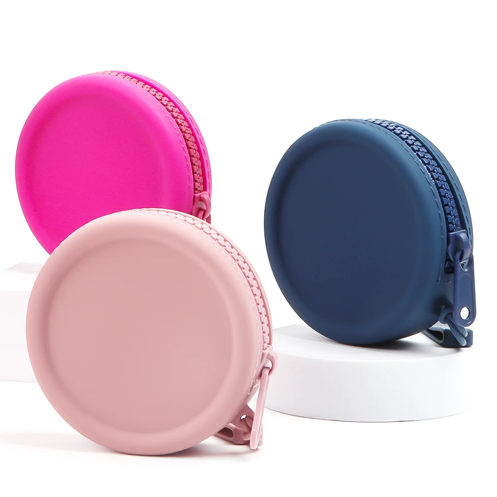 Quality Silicone Cute Purse Round Mini Coin Purse With Strap